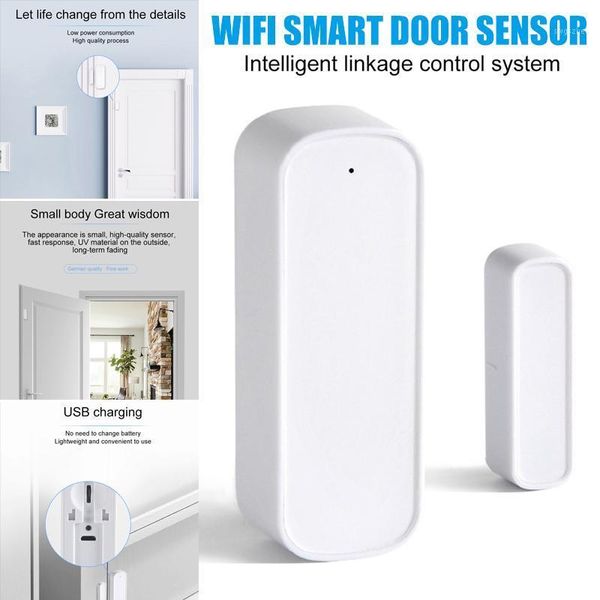 

smart door window sensor 2.4ghz wifi alarm home security detector phone monitor nc991