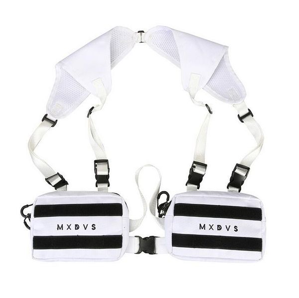 

adjustable vest ms fashion tactical chest rig bag function functional chest bag streetwear hip hop bags fanny pack kanye west phone bags xa2, Black;green
