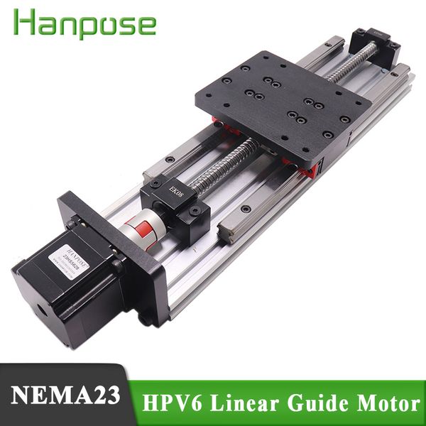 

hpv6 linear module 300mm ballscrew sfu1204 with linear guides hgh15 hiwin same size with nema23 2.8a 56mm stepper motor
