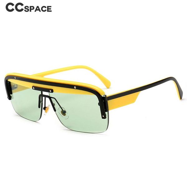 

46068 rectangular double color frame sunglasses men women fashion shades uv400 vintage glasses, White;black