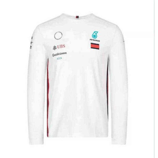 

luxury petronas mercedes mens t shirts brand sweatshirts amg f1 formula one racing women casual long sleeve t-shirts benz lewis hamilton tea, White;black