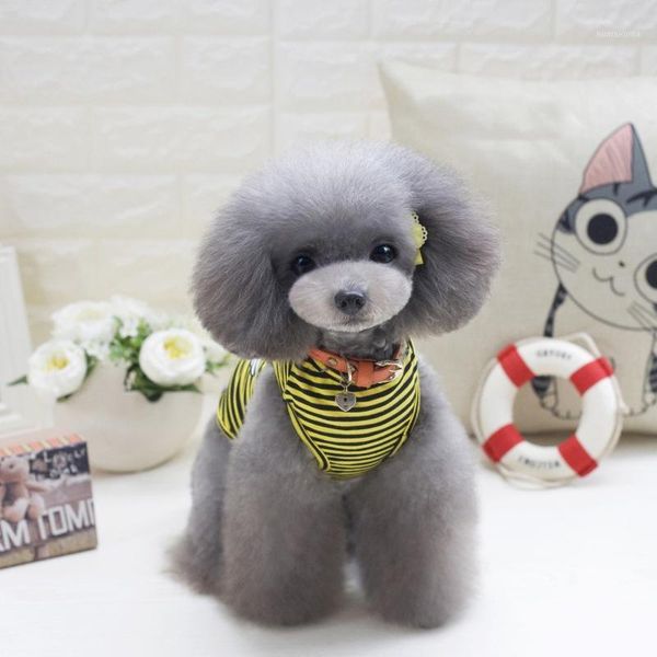 

sweet pet dog clothes t-shirts puppy cute sport soccer jersey cat striped vest outfit spring pet coats vests for puppy1