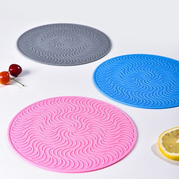 

new} нескользящий держатель круглого диаграмма 20см столик горшок placemat 8 цветных силиконовых кружка coaster dha33