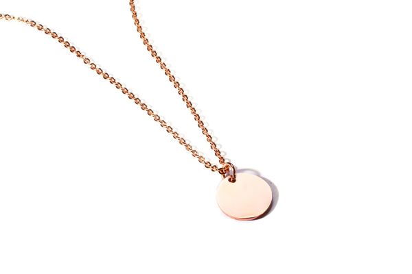 

qwc tn9 stainless steel necklace sell popular single man 20mm round shape gold color lover gift women jewelry q1209, Bronze;silver