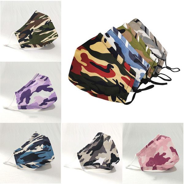 

new camouflage riding hanging ear for anti-dust breathable washable cotton face mask reusable ing