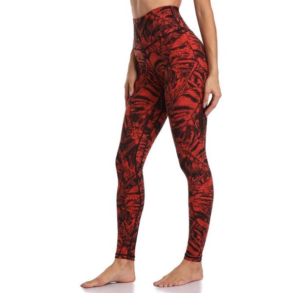 

yoga outfits 2021 print fitness female full length leggings running pants comfortable and formfitting gym sport #t2g, White;red