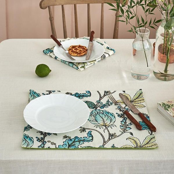 

table napkin white night summer floral linen cloth placemat towels 1pc dining napkins for wedding party restaurant decoration1