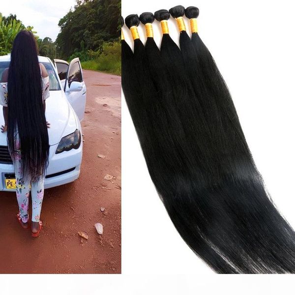 

virgin human hair bundles brazilian hair weaves unprocessed 8-40inch wefts indian peruvian malaysian mink human hair extensions, Black