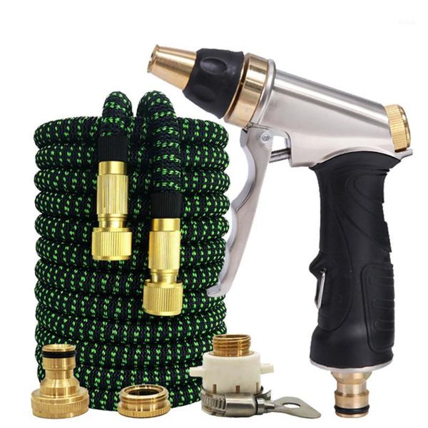 

25ft-100ft magic hose multifunctional garden hose water with spray gun, natural rubber for watering the garden1