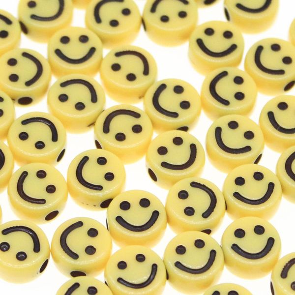 

chongai 100шт смайлики акриловые бусины для ювелирных изделий изготовления браслета ожерелье diy ювелирные аксессуары 5x10mm chongai 100 шт