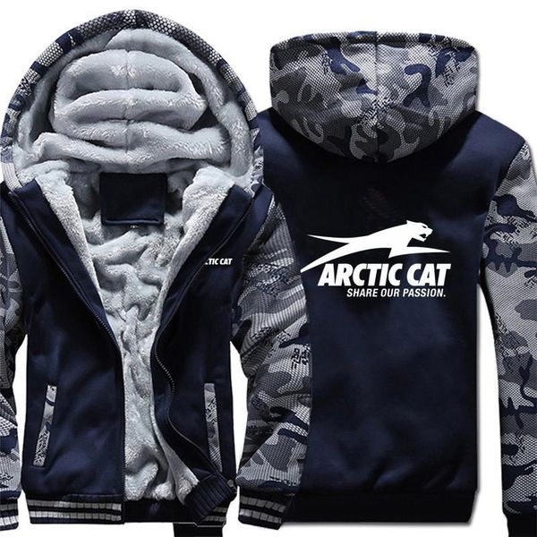 

arctic cat hoodies winter camouflage sleeve jacket men fleece arctic cat sweatshirts drop shipping good quality, Black
