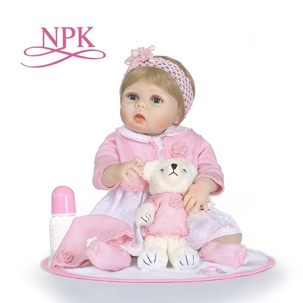 

npk 22" doll reborn toys for boys girls gift full silicone body vinyl reborn babies bebe real alive reborn bonecas brinquedo y200111