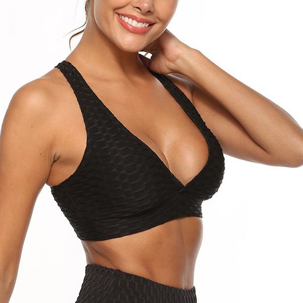 

yoga sports bra for fitness gym push up workout bra wear women workout bras solid activewear femal cross back fashion, Red;black