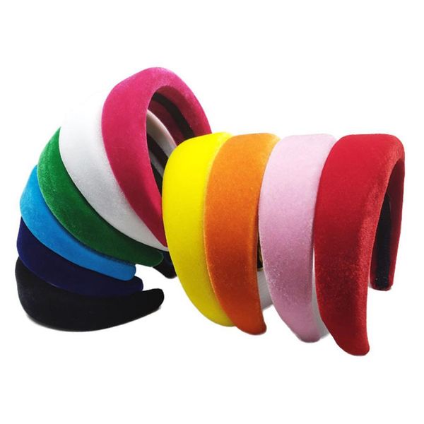 

women thick velvet hair hoop fashion elegant hairbands lady plastic headbands hairbands wide solid color hair accessories q bbydrb