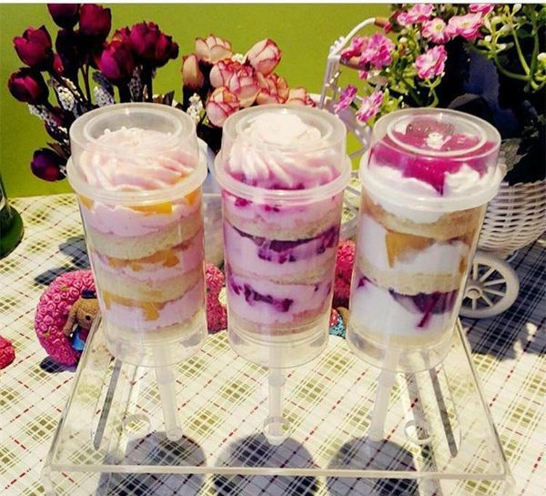 

100pcs new sale plastic food grade push up containers push cake cake container for bbyoon xmh_home