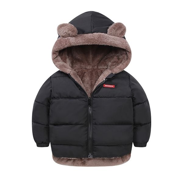

olekid baby winter coat reversible cartoon hooded plus velvet baby boys fleece jacket newborn outerwear toddler girl parkas 201216, Blue;gray