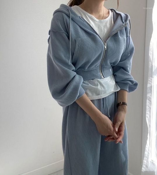 

women tracksuits sports suits plus hoodies sweatshirts with zip loose tight pants running set solid color simple casual set1, Gray