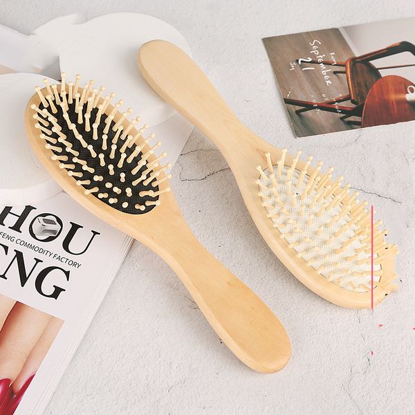 

wooden hair brush improve hair growth massage hairbrush prevent hair loss comb teeth anti-knotted reduce hairloss
