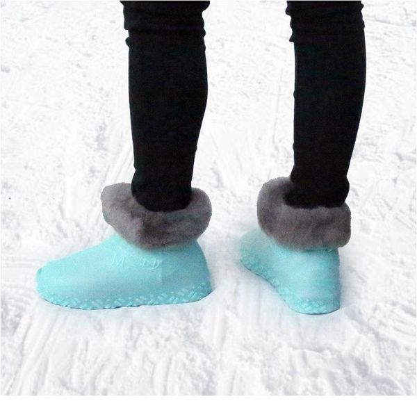 

sile snow boot covers reusable waterproof wear-resistant non-slip shoes protectors rain boots for outd sqcygh