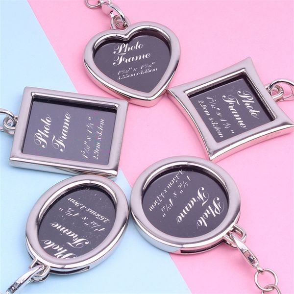 

p frame couple keychain personality p frame creative key chain creative gifts 5 styles key ring can be customize, Slivery;golden