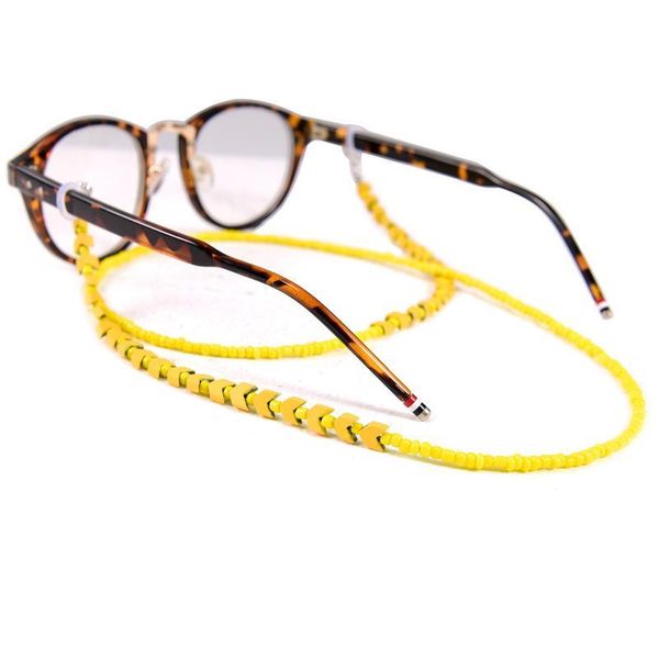 

2021 chic trendy colorful rice beads mask chain holder necklace bijoux femme fashion women sunglasses chain h qylmtz