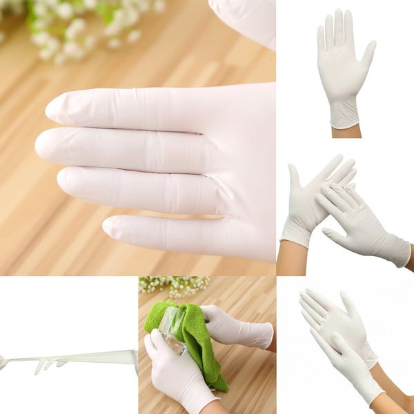 

factoryq5wjnon-slip disposable white protective latex laboratory rubber 100pcs gloves selling household cleaning pro