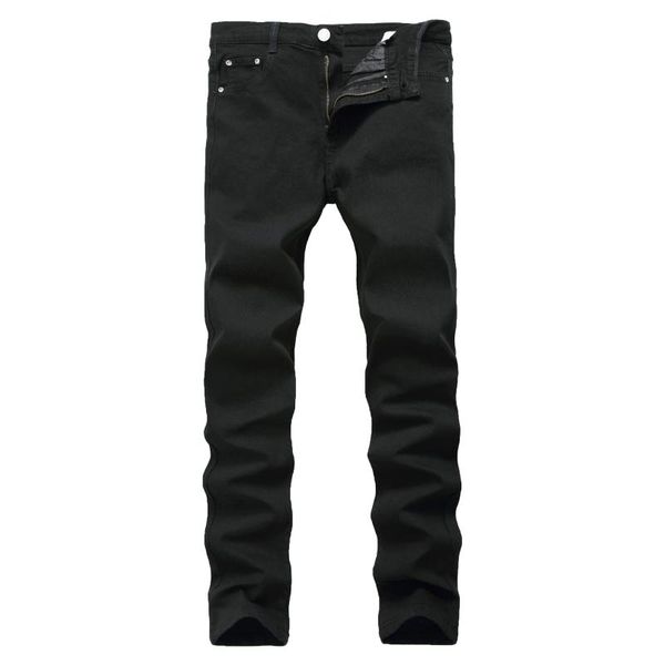 

men's jeans casual japanese and korean classic cotton trousers plus size, Blue