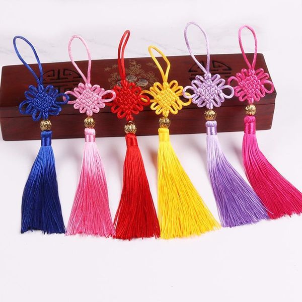 

10pcs new style chinese knot tassel diy jewelry accessories home textile curtain garment sewing macrame decoration pendant h wmtfgb