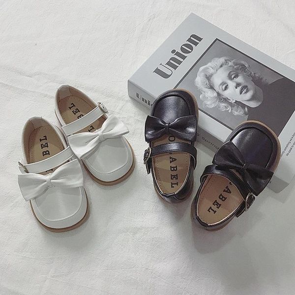 

athletic & outdoor japanese british girls' shoes spring 2021 korean baby single children's college bow princess infant girl, Black