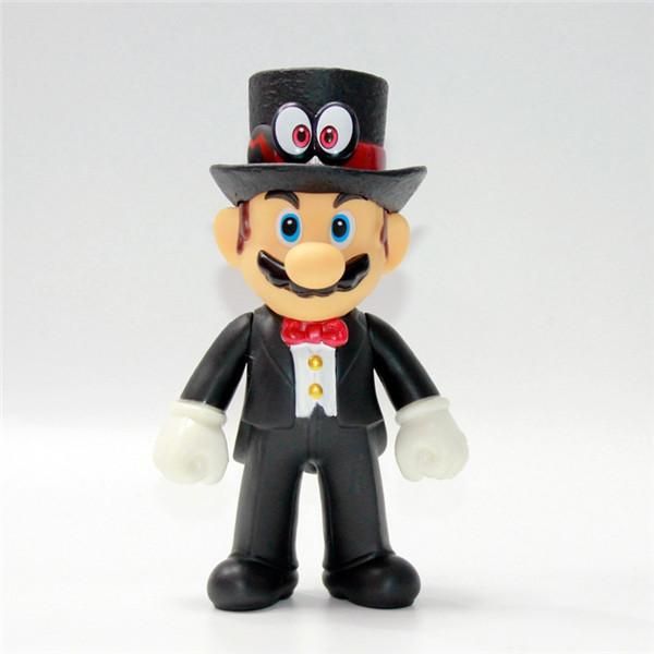 

8 15cm anime super mario bros bowser koopa yoshi mario maker luigi mushroom peach wario pvc figure toys children gift h wmtnha