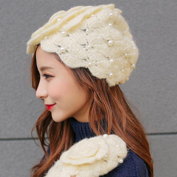 

beanie/skull caps winter millinery fall 2021 artificial fur insulation hat knitted bonnet thick elastic cap, Blue;gray