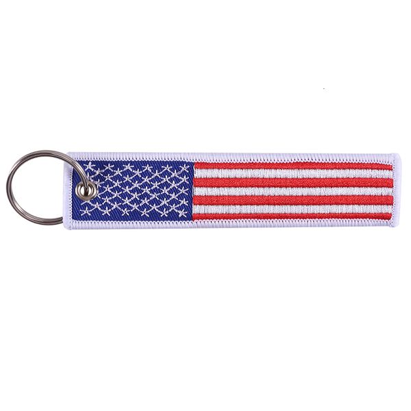 

motorcycles us cars scooters keychain and for patriotic with key ring edc american flag gift mobile phone strap, Silver