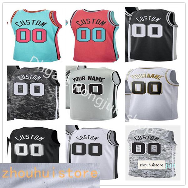 

screen print basketball patty mills jersey marco belinelli rudy gay trey lyles jakob poeltl demarre carroll black white man woman youth, Black;red