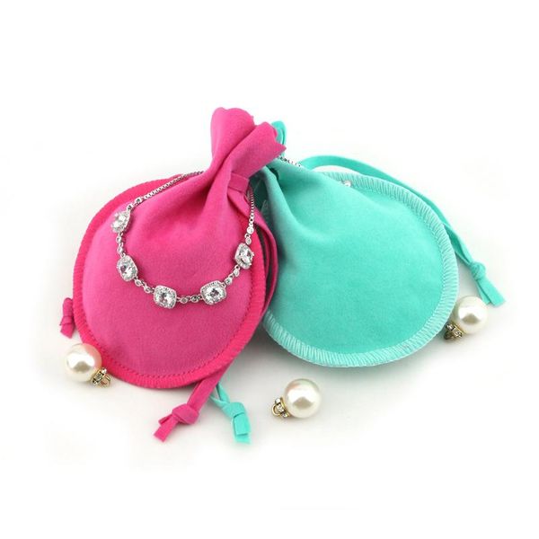 

50pcs/lot drawstring velvet gift bags multi size jewelry packaging wedding pouches with candy bracelet sachet can pr bbywjg