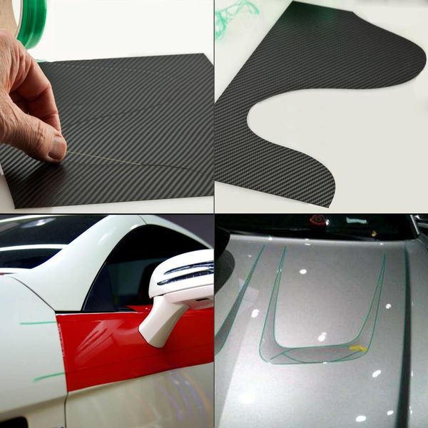 

foshio 5 50m car stickers knifeless tape design line vinyl wrap aid squeegee styling tool kit film cutting tape car accessories h jllkej