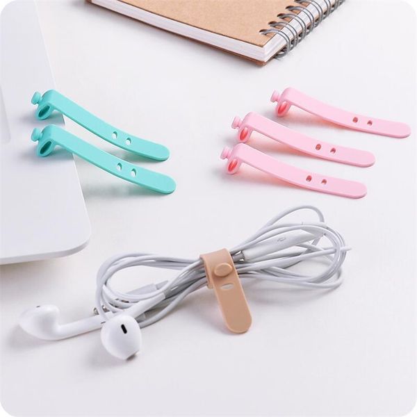 

silicone wirewrapped headset earphone clip storage soft with buckle adjustable cablewinder portable student cordclip compact 0 5ll f2