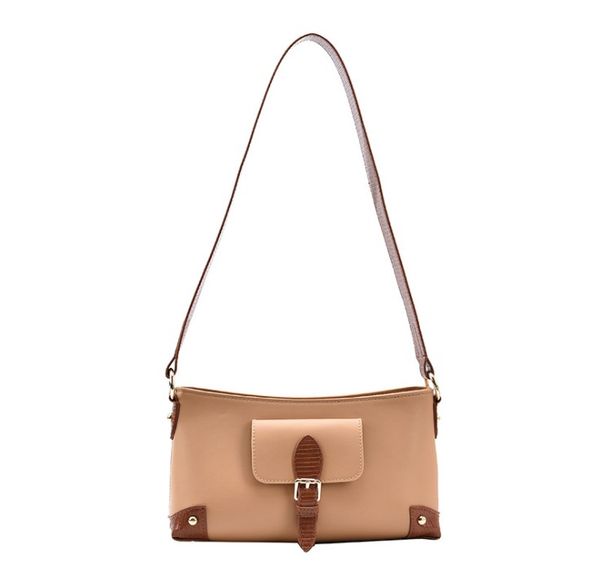 Сумка для плеч Женская искусственная кожаные сумки скрещенные сумки леди высокое качество моды маленький двухцветный шиповатый клатч черный коричневый