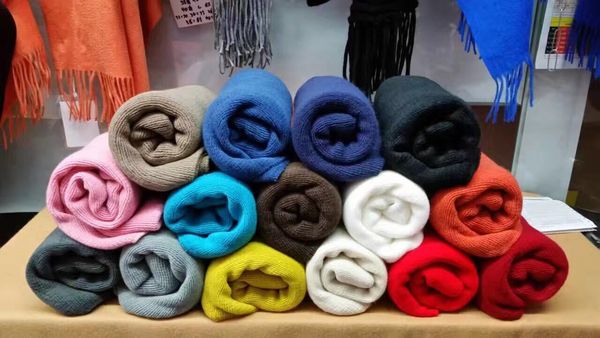 

18styles pure color cashmere scarves spring autumn man and women pashmina 200*50cm classic cashmere shawl, Blue;gray