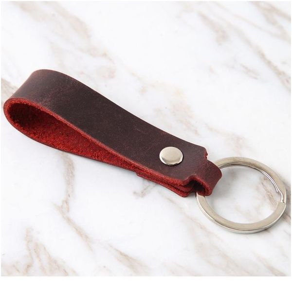 

fashion colors cowhide leather car keychain waist hanging leather key chain cowhide wallet keychains key rope keyholde m jllmrb
