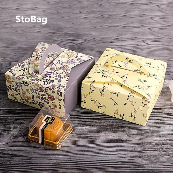 

stobag 10шт puff малый торт коробка упаковки ручной бисквит конфеты шоколад закуска упаковка ручной работы baby show свадебные товары wmtfcb
