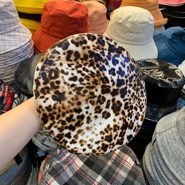 

leopard beret autumn jmx winter imitation leather black adjustable personality decoration bud hat, Blue;gray