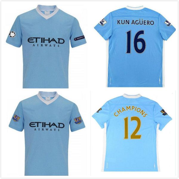 

2011 2011 2011 манчестер ретро футбол джерси главная голубой человек винтаж футбольная рубашка 11 12 классический джеко кун агуэро балотелли, Black;yellow