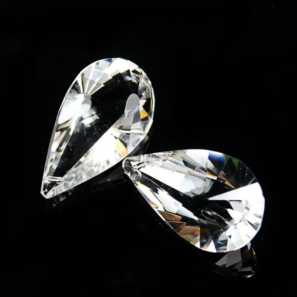 

50mm ox horn crystal pendant lamp part suncatcher crystal prisms clear tear drop accessories for chandeliers diy wedding decor h jllpbe