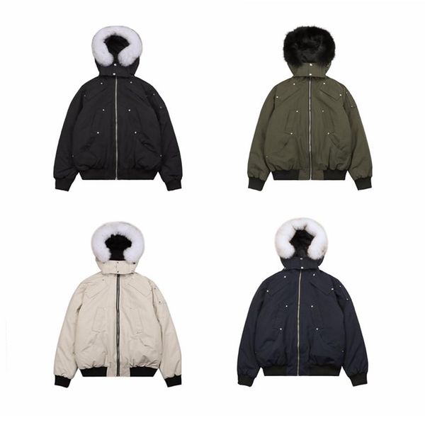 

fashion men and women couple moose winter down jacket casual edition warm keeping down winter parka couple winter down jacket canada outwear, Black