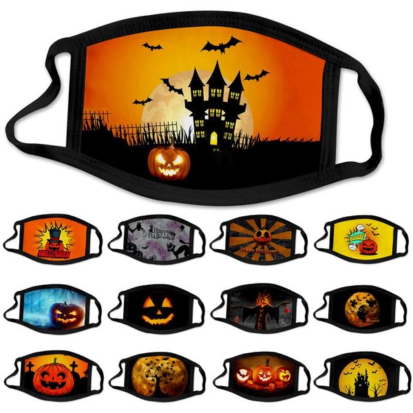 

designer face mask fashion face masks halloween christmas dustproof printing polyester mask ice silk washable mouth facemask