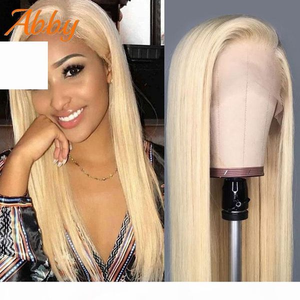 

brazilian straight lace front 613 human hair wigs blonde color wig for women 150% density abby hair13x4 lace front, Black