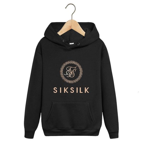 

2020 sik silk fitness men bodybuilding мышечные толстовки тренировки одежда повседневная хлопковые топы капшовные толстовки 10 цветные толст, Black