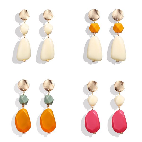 

new drop earrings fashion geometric long earrings korean statement wedding bride jewelry gift, Silver