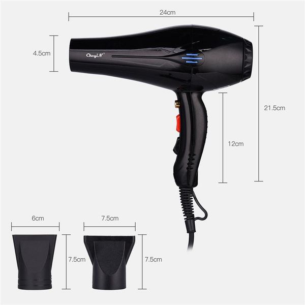 

4000w blue light negative ion blower dryer hairdryer styling tools salon hairdressing hair dryer wind collecting nozzle h sqcfbn