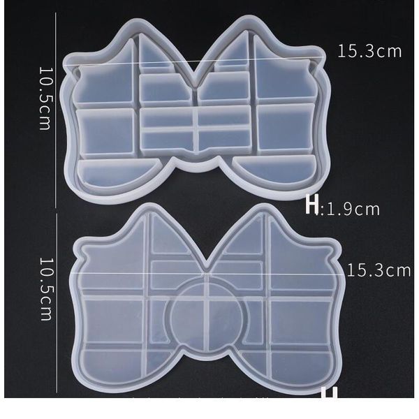 

bear butterfly jewelry box epoxy mould for jewelry making cut mold diy crystal epoxy uv gift box jewelry tool bbyoxx, Black